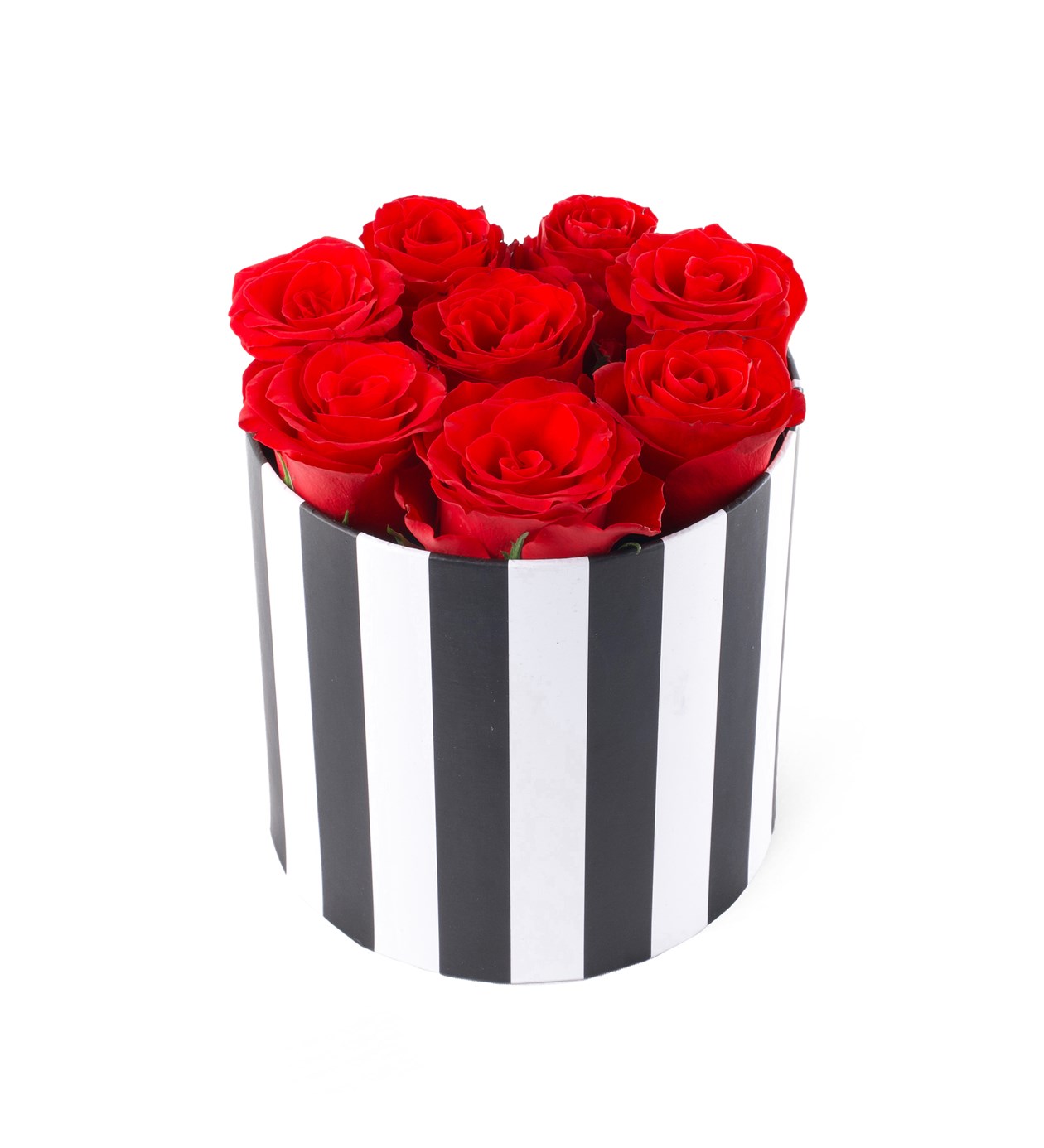 Siyah Beyaz Kutuda Kırmızı Güller